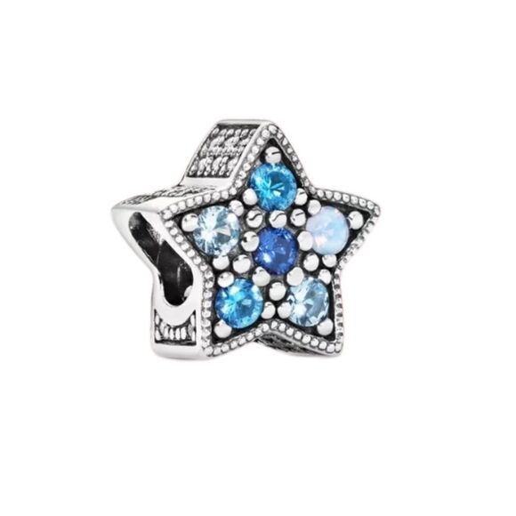 925 Sterling Silver Star Charm - Picture 1 of 7